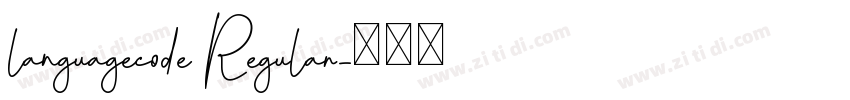 languagecode Regular字体转换